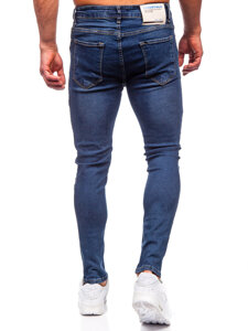 Pantaloni de blugi slim pentru bărbați, de culoare bleumarin, Bolf 6257