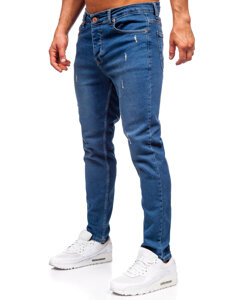 Pantaloni de blugi slim pentru bărbați, de culoare bleumarin, Bolf 6452