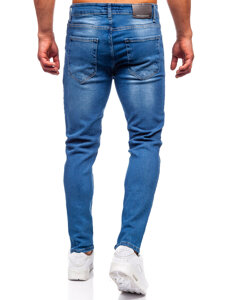 Pantaloni de blugi slim pentru bărbați, de culoare bleumarin, Bolf 6458