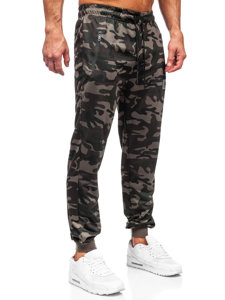 Pantaloni de jogging de camuflaj pentru bărbați kaki Bolf JX6186