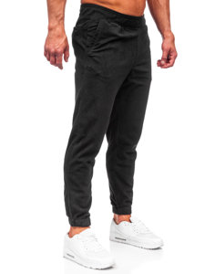 Pantaloni de jogging din fleece pentru bărbați negri 4F SPMD014