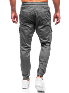 Pantaloni de jogging din material grafit Pantaloni cargo pentru bărbați Bolf 384