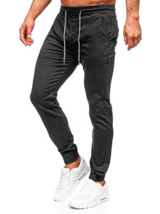 Pantaloni de jogging din material negru pentru bărbați de la Bolf KA6792