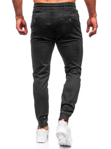 Pantaloni de jogging din material negru pentru bărbați de la Bolf KA6792