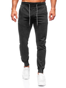 Pantaloni de jogging din material negru pentru bărbați de la Bolf KA6792