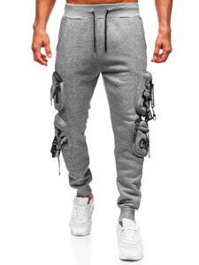 Pantaloni de jogging pentru bărbați izolați gri, pantaloni cargo, pantaloni de trening de la Bolf HSS350