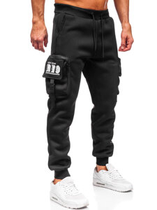 Pantaloni de jogging pentru bărbați izolați negri, pantaloni cargo, pantaloni de trening Bolf K23