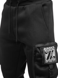 Pantaloni de jogging pentru bărbați izolați negri, pantaloni cargo, pantaloni de trening Bolf K23