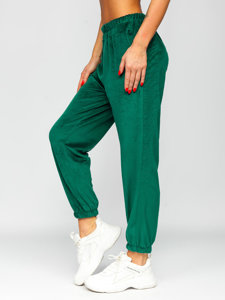 Pantaloni de training catifea verzi dame Bolf 3840