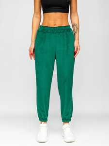 Pantaloni de training catifea verzi dame Bolf 3840