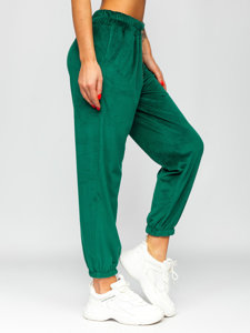 Pantaloni de training catifea verzi dame Bolf 3840