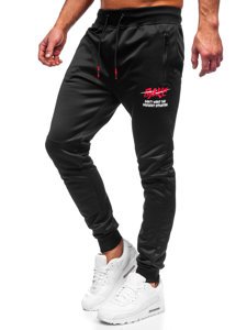 Pantaloni de training negri-rosu Bolf K50005