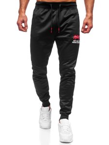 Pantaloni de training negri-rosu Bolf K50005