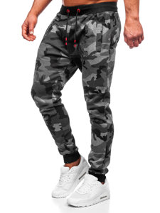 Pantaloni de trening bărbați camuflaj-grafit Bolf KZ15