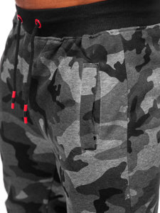 Pantaloni de trening bărbați camuflaj-grafit Bolf KZ15