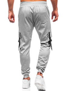 Pantaloni de trening cargo joggers gri Bolf 8K1117