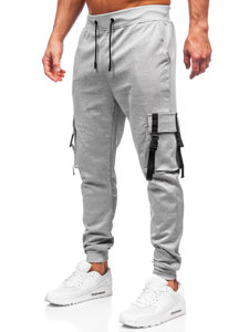 Pantaloni de trening cargo joggers gri Bolf 8K1117