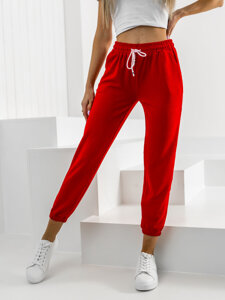 Pantaloni de trening dame roșii Bolf YW01020A