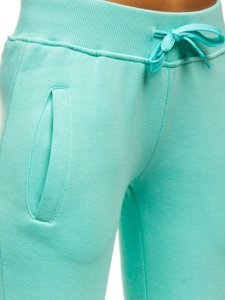 Pantaloni de trening dame verde-mentă Bolf CK-01