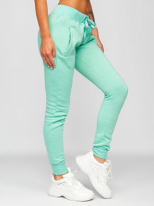 Pantaloni de trening dame verde-mentă Bolf CK-01