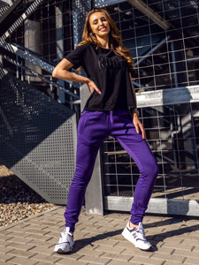 Pantaloni de trening dame violet Bolf CK-01