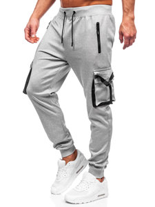 Pantaloni de trening gri cargo joggers Bolf 8K1116