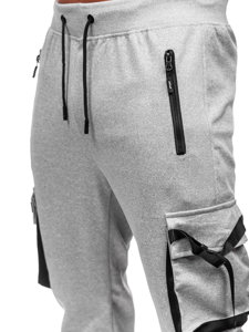 Pantaloni de trening gri cargo joggers Bolf 8K1116