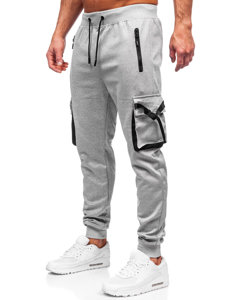 Pantaloni de trening gri cargo joggers Bolf 8K1116