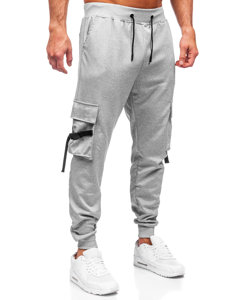 Pantaloni de trening gri cargo joggers Bolf 8K1118