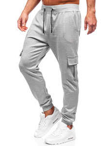 Pantaloni de trening gri cargo joggers Bolf 8K1130