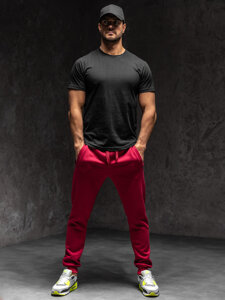 Pantaloni de trening joggers bordo Bolf XW01-C