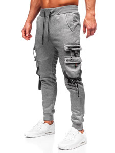 Pantaloni de trening joggers cargo gri Bolf HSS015