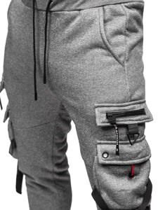 Pantaloni de trening joggers cargo gri Bolf HSS015