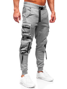 Pantaloni de trening joggers cargo gri Bolf HSS017