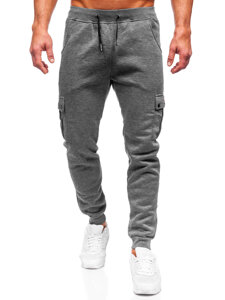 Pantaloni de trening joggers cargo gri Bolf HY-809