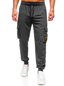 Pantaloni de trening joggers cargo gri-antracit Bolf JX6359