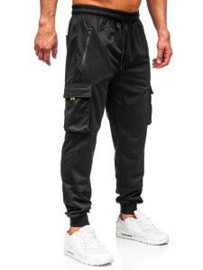 Pantaloni de trening joggers cargo negri Bolf JX6359