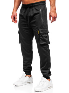 Pantaloni de trening joggers cargo negri Bolf JX6363