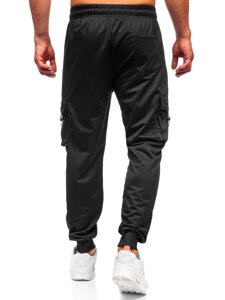 Pantaloni de trening joggers cargo negri Bolf JX6363