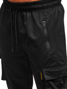 Pantaloni de trening joggers cargo negri Bolf JX6363