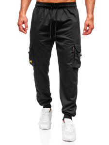 Pantaloni de trening joggers cargo negri Bolf JX6363