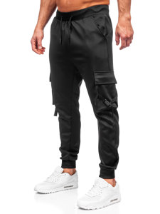 Pantaloni de trening negri cargo joggers Bolf 8K1118