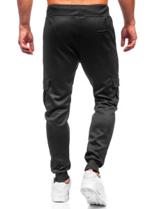 Pantaloni de trening negri cargo joggers Bolf 8K1130