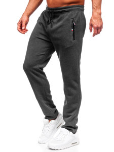 Pantaloni de trening supradimensionați gri-antracit Bolf JX6261