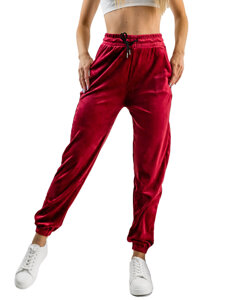 Pantaloni de trening velur bordo dame Bolf HL241