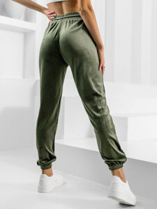 Pantaloni de trening velur verzi dame Bolf HL241