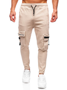 Pantaloni joggers cargo bej Bolf 6685