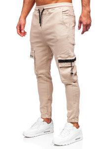 Pantaloni joggers cargo bej Bolf 6685