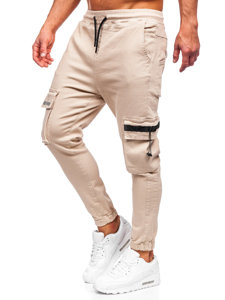 Pantaloni joggers cargo bej Bolf 6685