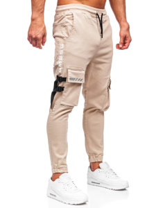 Pantaloni joggers cargo bej Bolf 6685